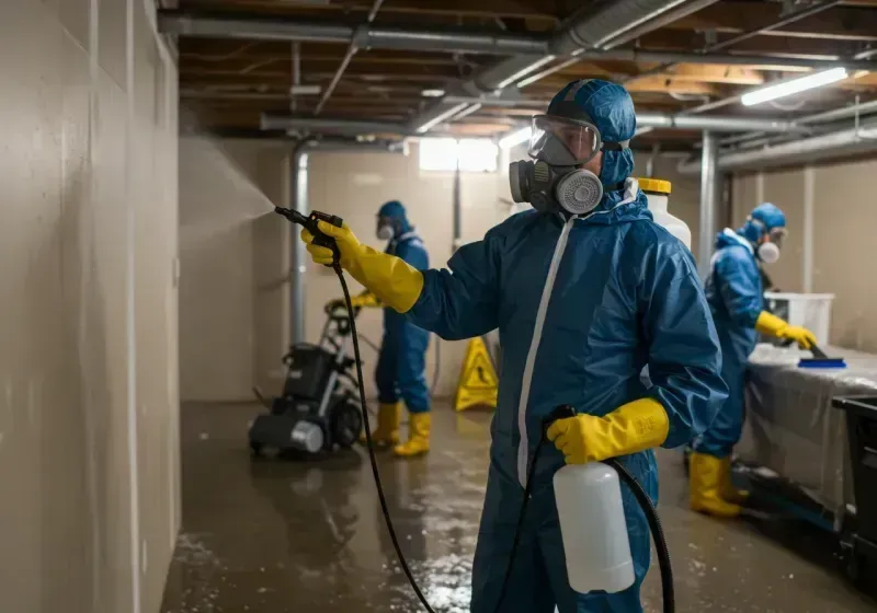 Basement Sanitization and Antimicrobial Treatment process in Hopewell, NJ