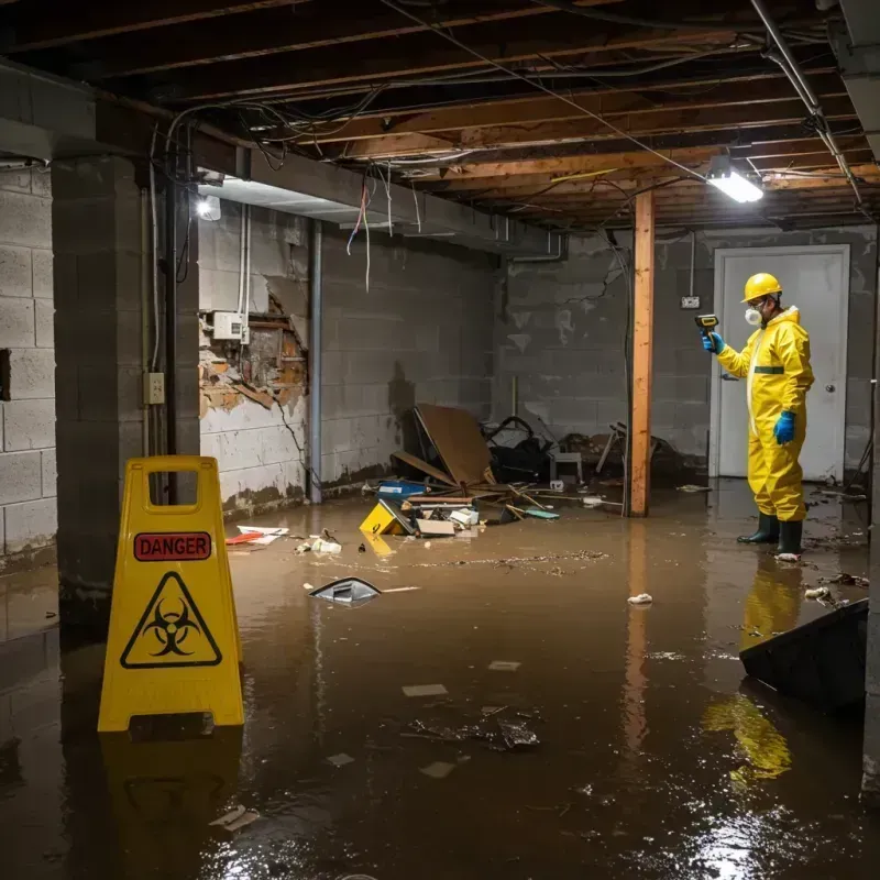 Flooded Basement Electrical Hazard in Hopewell, NJ Property